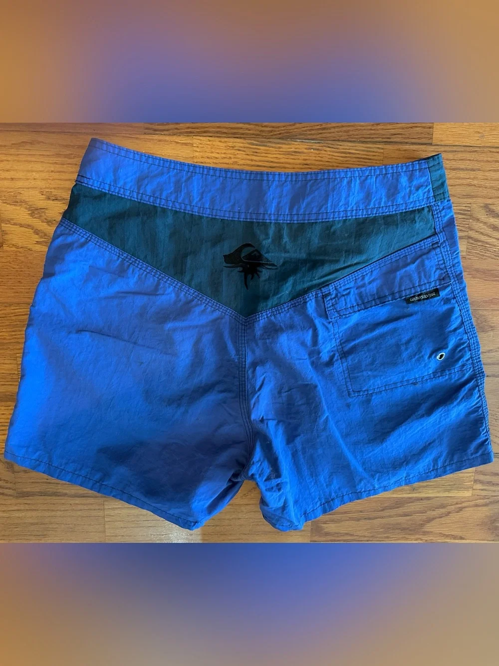 Quiksilver Blue Swim Trunks with Navy Waistband